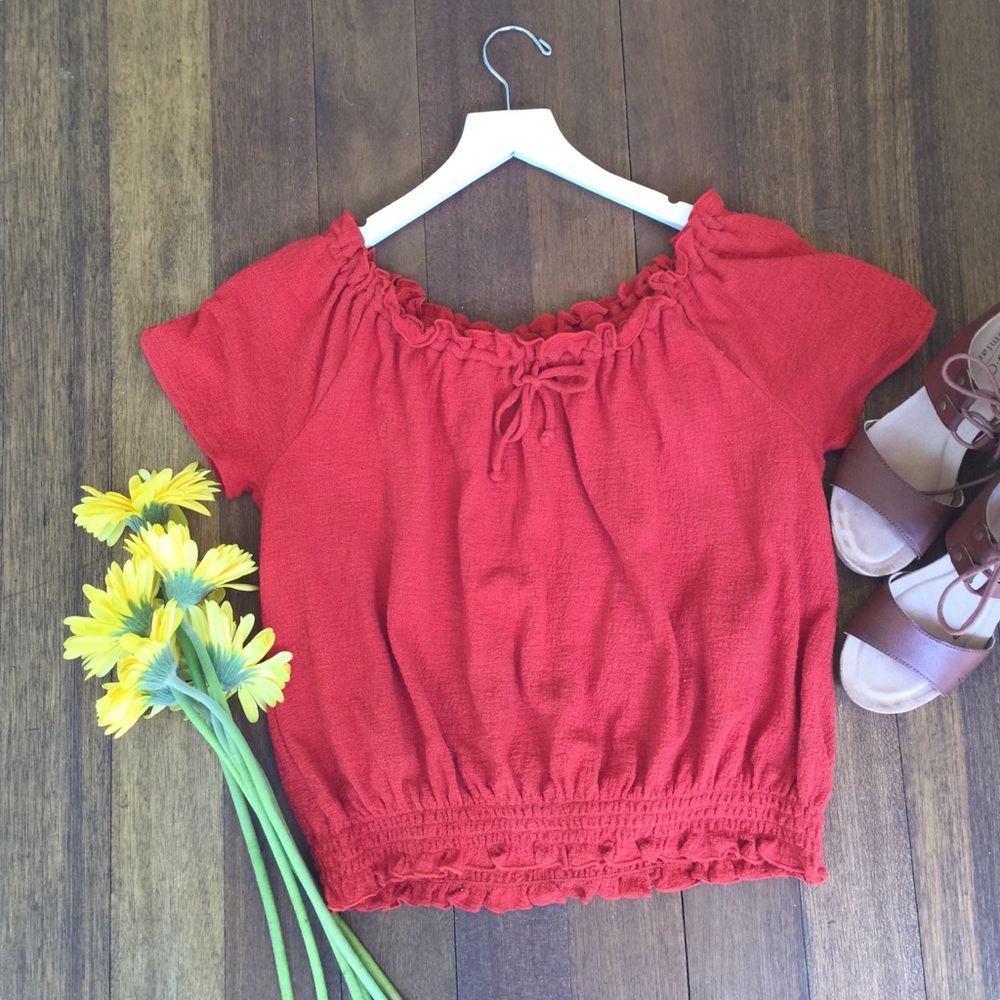 Madewell Texture & Thread Drawstring Top